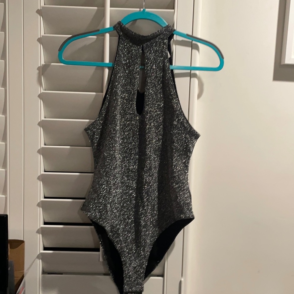 Silver keyhole bodysuit NBW